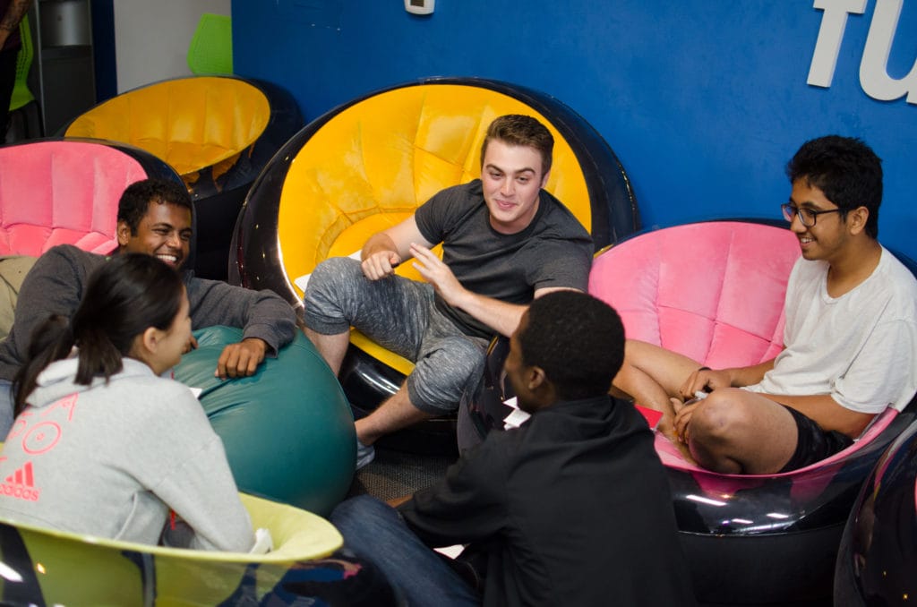 Students discusses sales strategies