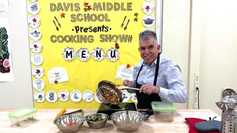 Davis Middle School teacher engages parents via online cooking show